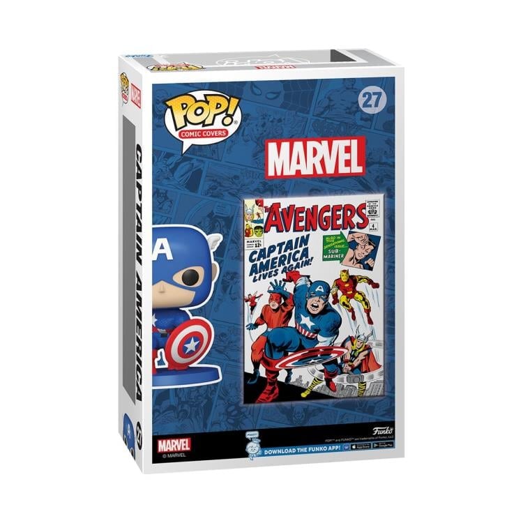 Funko Pop! Comic Covers Marvel Captain America Avengers #4 Vinyl Figure - View 5