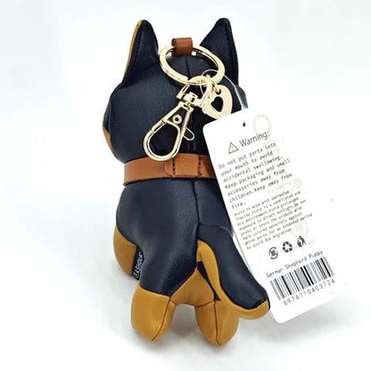 Locker Toys Leasholic German Shepherd Leather Plush Charm, 5.5-Inch - View 4