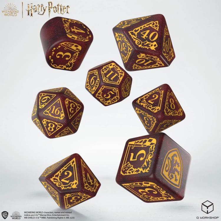 Q Workshop Harry Potter Gryffindor Modern Dice Set (Red) Polyhedral Dice - View 3
