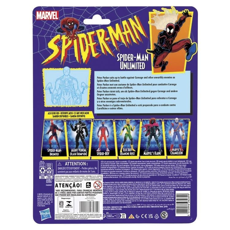 Hasbro Spider-Man Marvel Legends Retro Collection Spider-Man Unlimited Plastic Action Figure - View 12