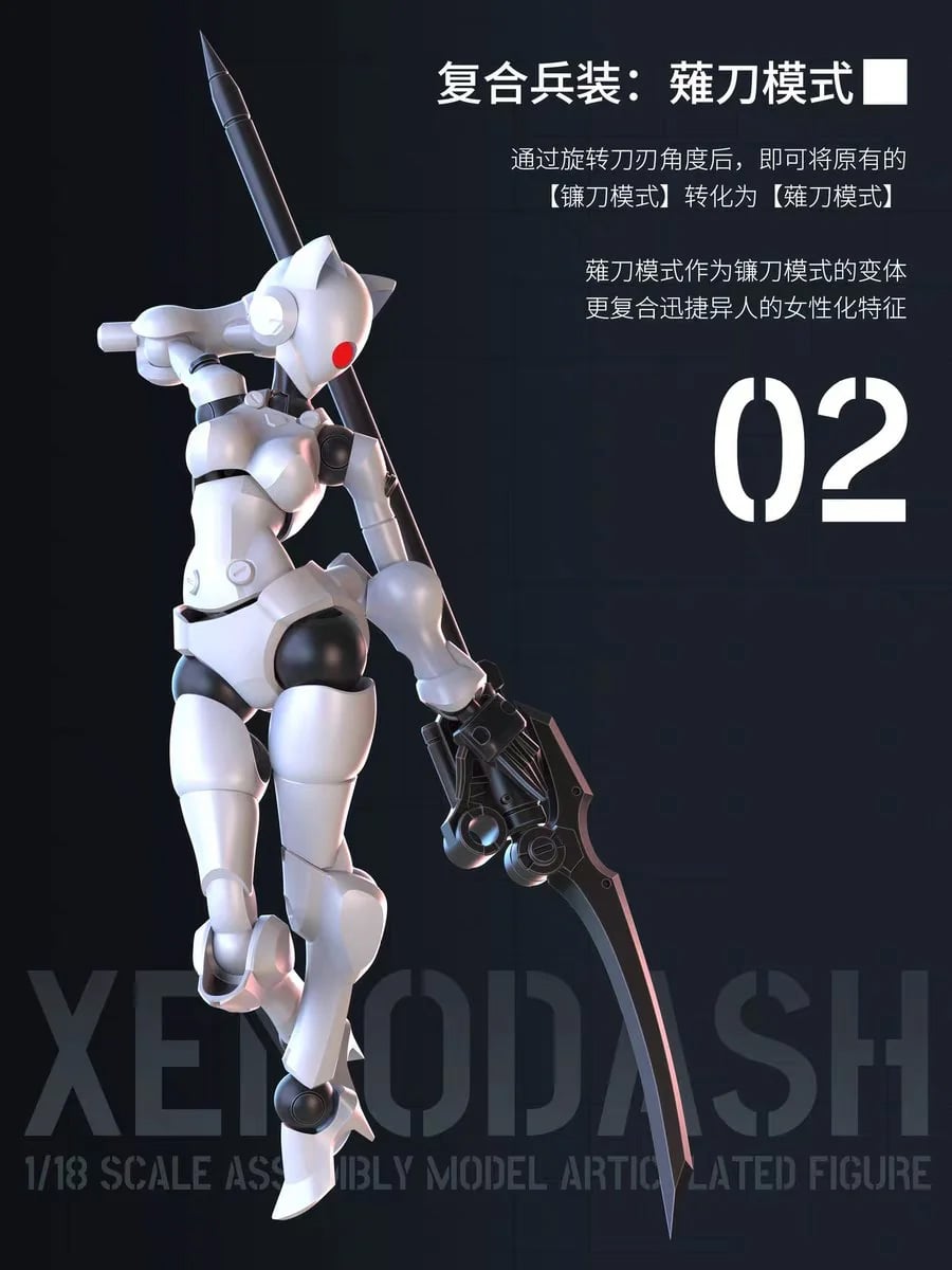 Sheik Mainland 3 Min Project Xenodash (Peach Ver.) 1/18 Scale Plastic Model Kit - View 5