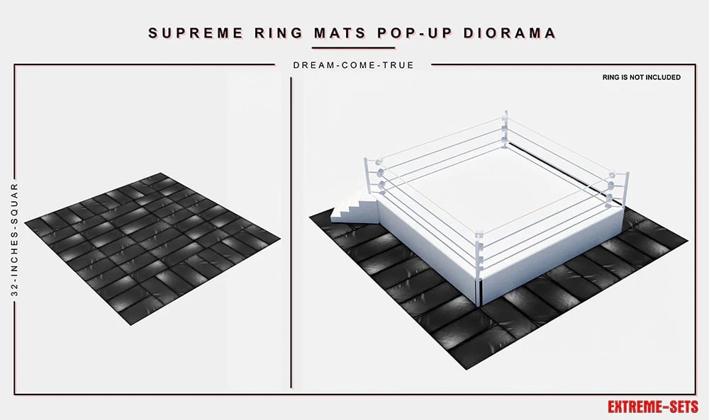 Extreme-Sets Supreme Ring Mat 1/12 Scale Cardboard Pop-Up Diorama Three-Pack - View 5