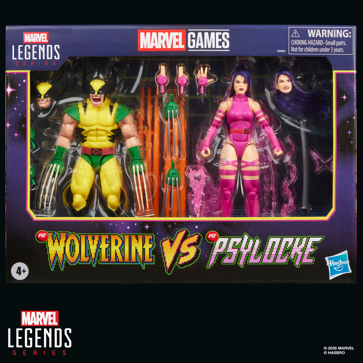 Hasbro Marvel Legends Gamerverse Wolverine vs. Psylocke Action Figure Two-Pack - View 18