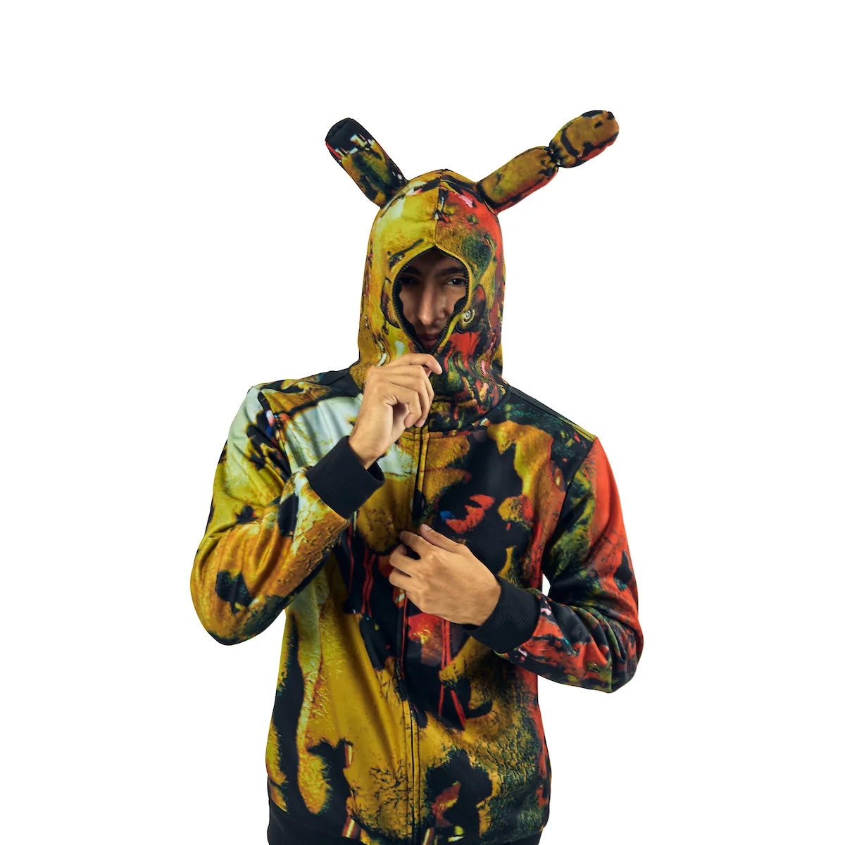 Bioworld Five Nights at Freddy's Springtrap Cosplay Zip-Up Mask Hoodie - View 4