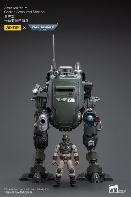 JoyToy Warhammer 40K Astra Militarum Cadian Armoured Sentinel 1/18 Scale Plastic Action Figure - View 4