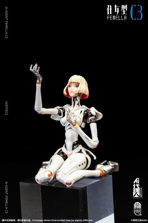 GUKE AI Agent Femella C3 Solid Color Edition 1/12 Scale 7-Inch Action Figure - View 6