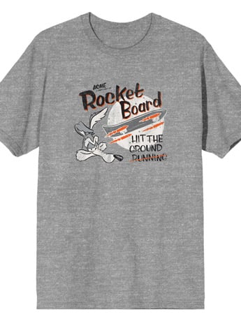 Bioworld Looney Tunes Wile E. Coyote Rocket Board Cotton T-Shirt