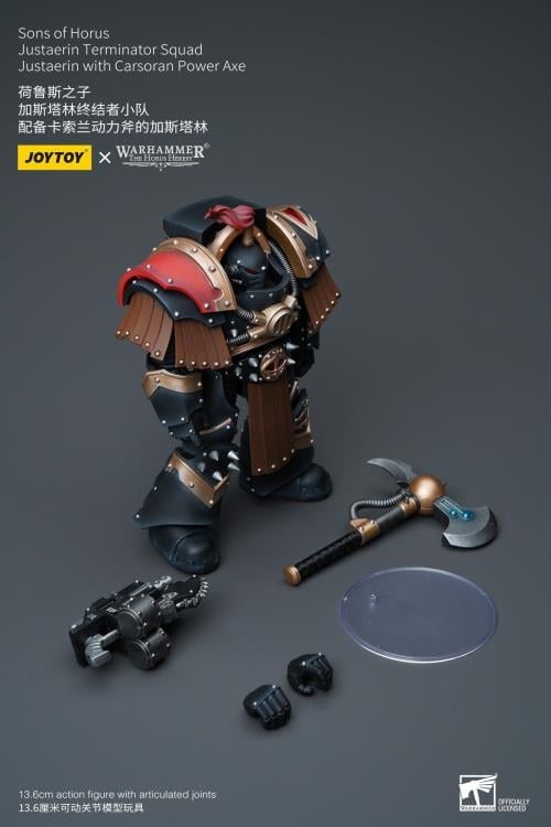 JoyToy Warhammer The Horus Heresy Sons of Horus Justaerin Terminator Squad Justaerin with Carsoran Power Axe 1/18 Scale Action Figure - View 10