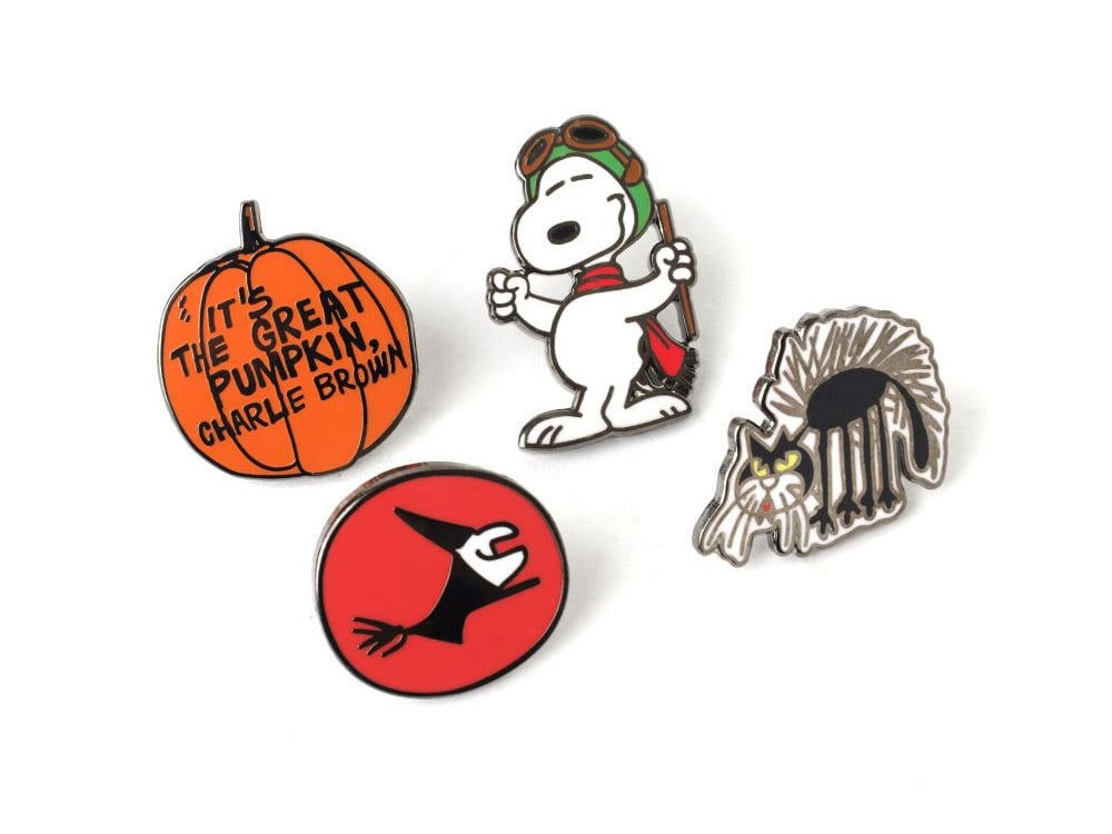 Pintrill Peanuts It's the Great Pumpkin, Charlie Brown Snoopy Enamel Pin Set - View 2