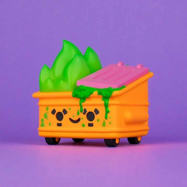 100% Soft Dumpster Fire Toxic Waste Radioactive Orange Edition 3.5-Inch Vinyl Figure - View 3