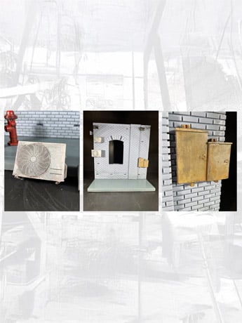 Dio-Bolic Studios Wall XD 1/12 Scale Plastic Diorama Accessory Set