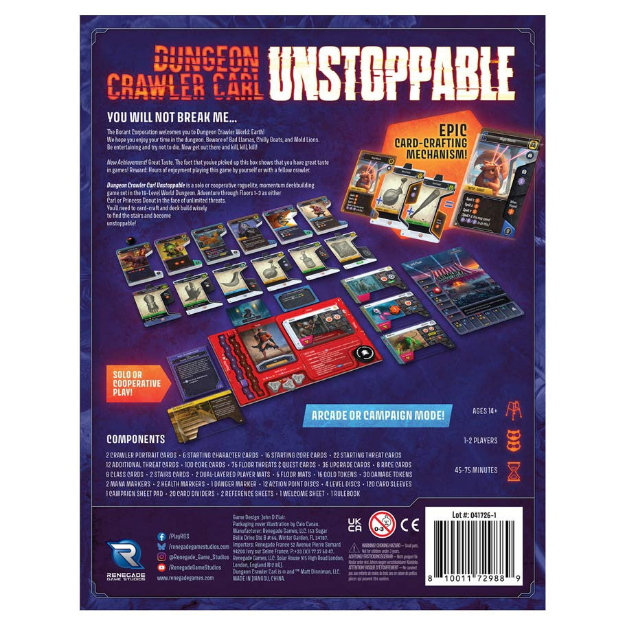 Renegade Game Studios Dungeon Crawler Carl Unstoppable Board Game - View 3