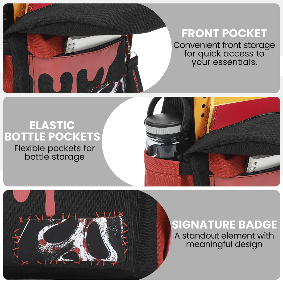 Bioworld Ghost Face Masks & Blood Backpack 16.5-Inch - View 5