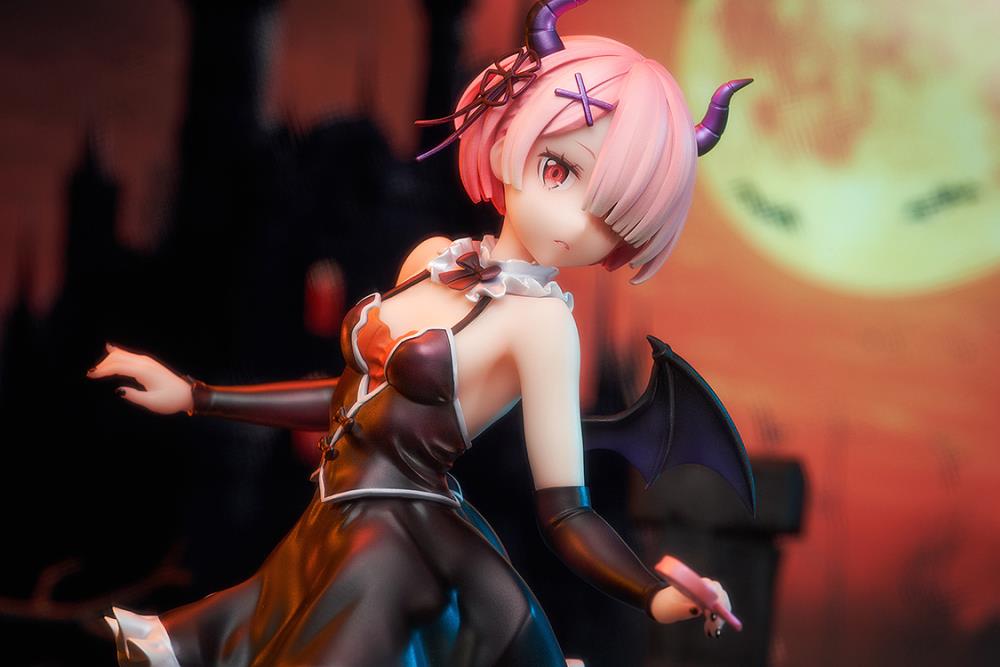 Kadokawa Re:Zero Starting Life in Another World KD Colle Ram (Phantom Night Wizard Ver.) 1/7 Scale Figure, 10.12-Inch - View 4