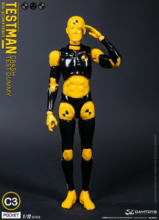 Damtoys Testman Pocket Elite Real-ActionAttribute Crash Test Dummy C3 1/12 Scale Action Figure - View 8