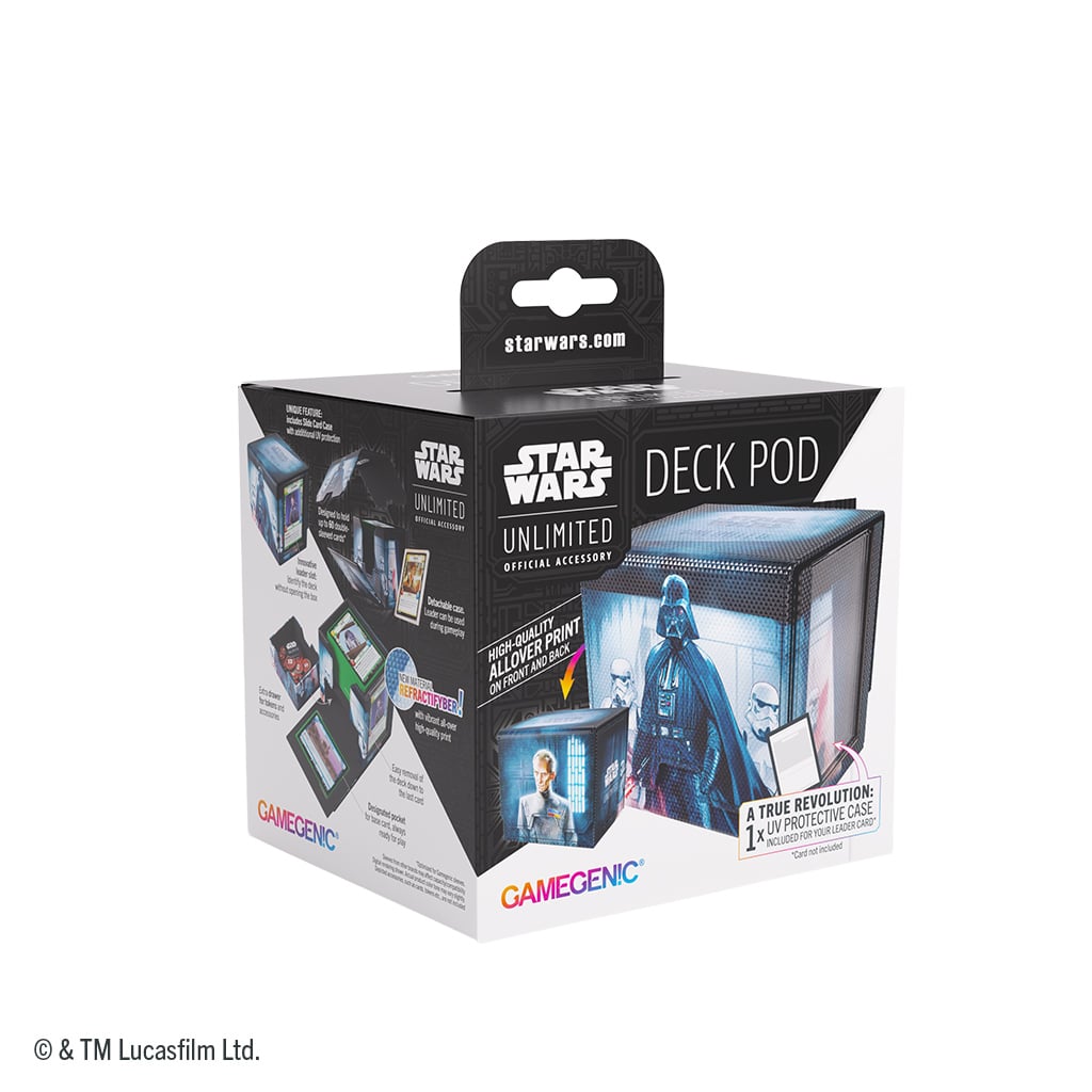 Gamegenic Star Wars: Unlimited Darth Vader and Grand Moff Tarkin Deck Pod in Hexafyber Material - View 6