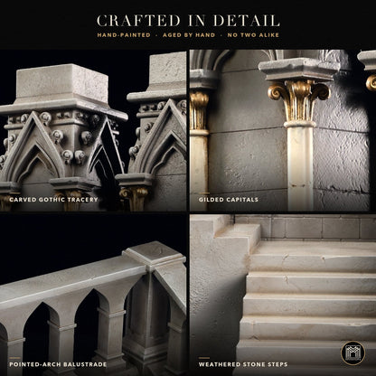 MMMToys Gothic Cathedral Staircase 1/12 Scale Resin Diorama - View 7