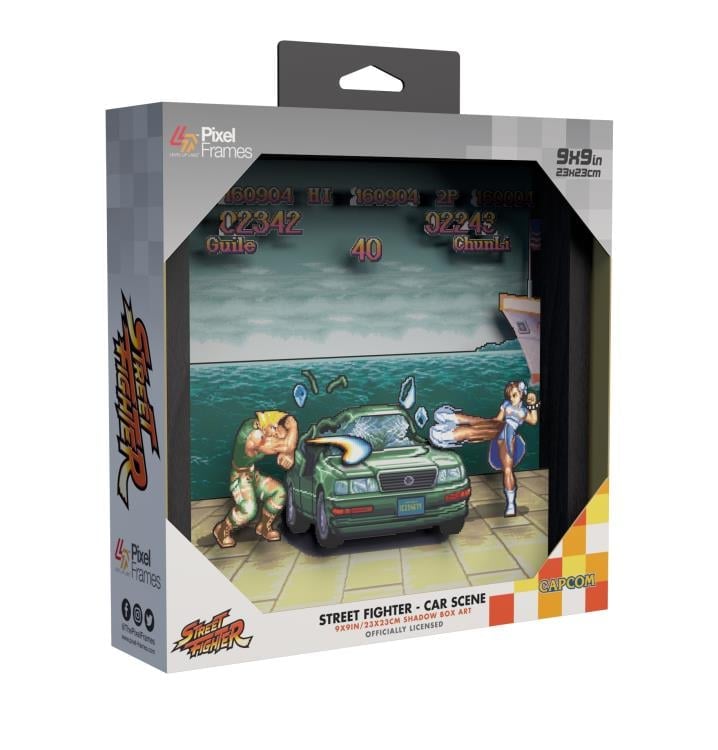 Pixel Frames Street Fighter II Car Scene Pixel Frame 9x9 with Guile and Chun-Li - View 7