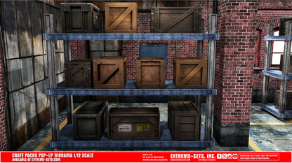 Extreme-Sets Multiverse Collection Rustic Crate Pack 1/12 Scale Cardboard Pop-Up Diorama - View 5