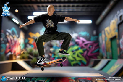 DiD Palm Hero Simply Fun Series The Skateboarder 1/12 Scale Action Figure - View 3