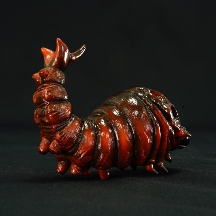 Kaiyodo Godzilla vs. Mothra MAME Mothra Larva Soft Vinyl Garage Kit Model Kit, 3-Inch - View 6