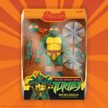 Super7 Teenage Mutant Ninja Turtles Ultimates! Michelangelo (2003 Animated Series) Action Figure - View 5