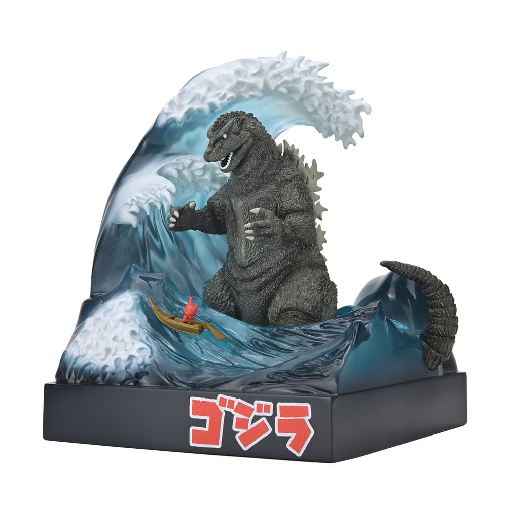 Kidrobot Godzilla in Wave with Dunny 8-Inch Resin Limited Edition Art Figure - View 4