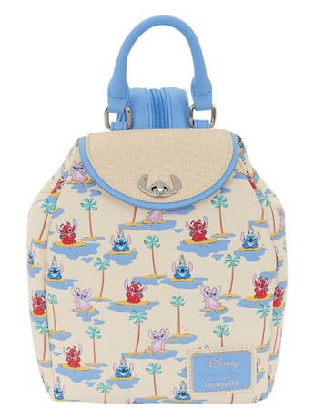 Loungefly Lilo & Stitch Angel, Stitch, & Leroy Micro Mini Backpack 8.25-Inch