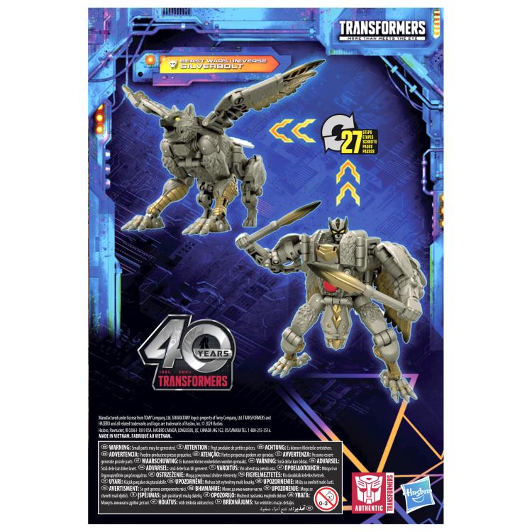 Hasbro Transformers: Legacy United Voyager Beast Wars Universe Silverbolt Plastic Action Figure - View 14