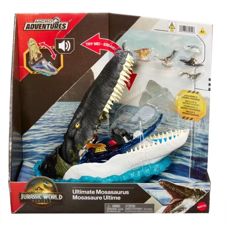 Mattel Jurassic World Rebirth Micro Adventures Mosasaurus Playset - View 7