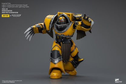 JoyToy Warhammer The Horus Heresy Imperial Fists Legion Cataphractii Terminator Squad Terminator with Lightning Claws 1/18 Scale Action Figure - View 8
