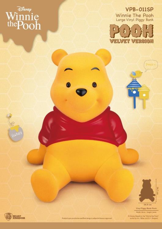 Beast Kingdom Winnie the Pooh VPB-011SP Pooh Velvet Ver. Large Vinyl Piggy Bank (14-Inch) - View 3