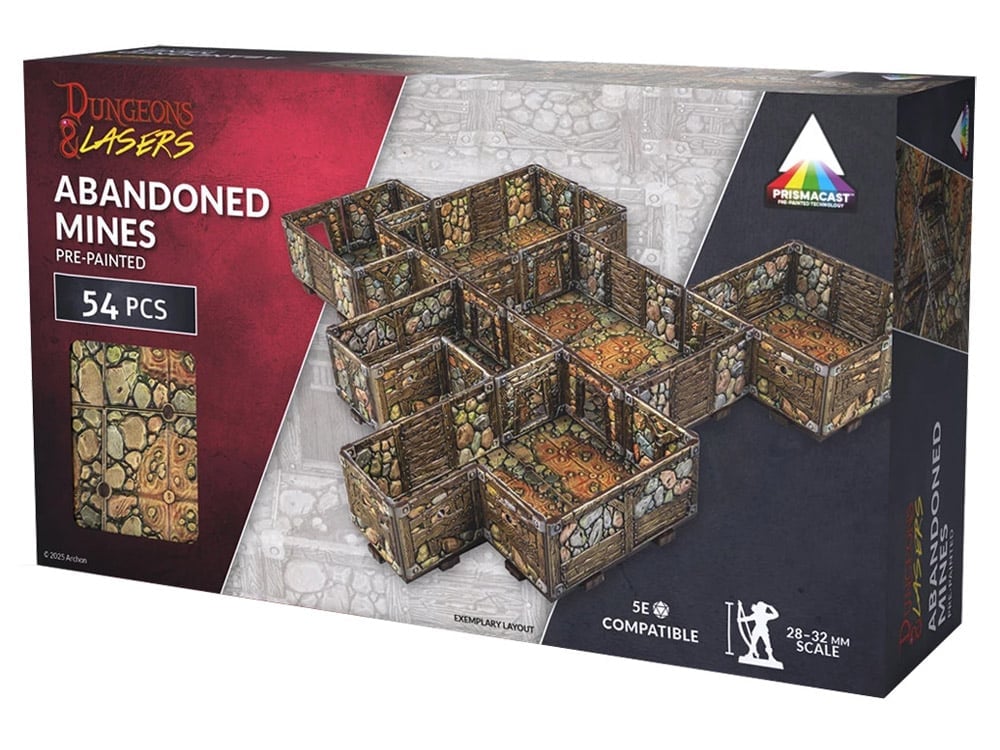 Archon Studios Dungeons & Lasers Abandoned Mines Pre-Painted Plastic Miniatures Set - View 2