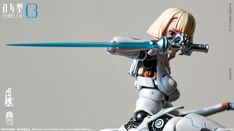 GUKE AI Agent Femella C3 Solid Color Edition 1/12 Scale 7-Inch Action Figure - View 28