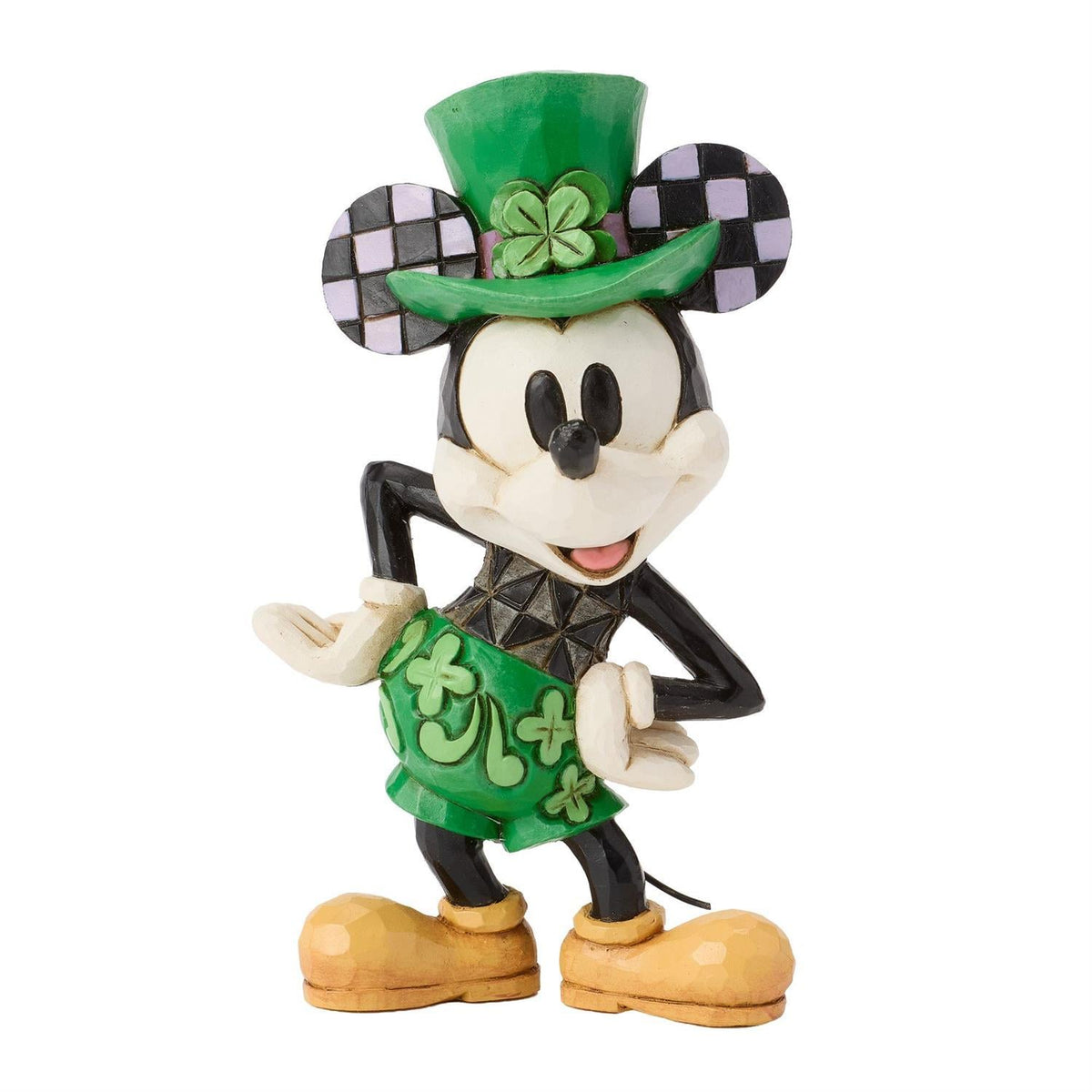 Enesco Disney Traditions Mickey St. Patricks Jim Shore 4-Inch Mini Figurine - View 3