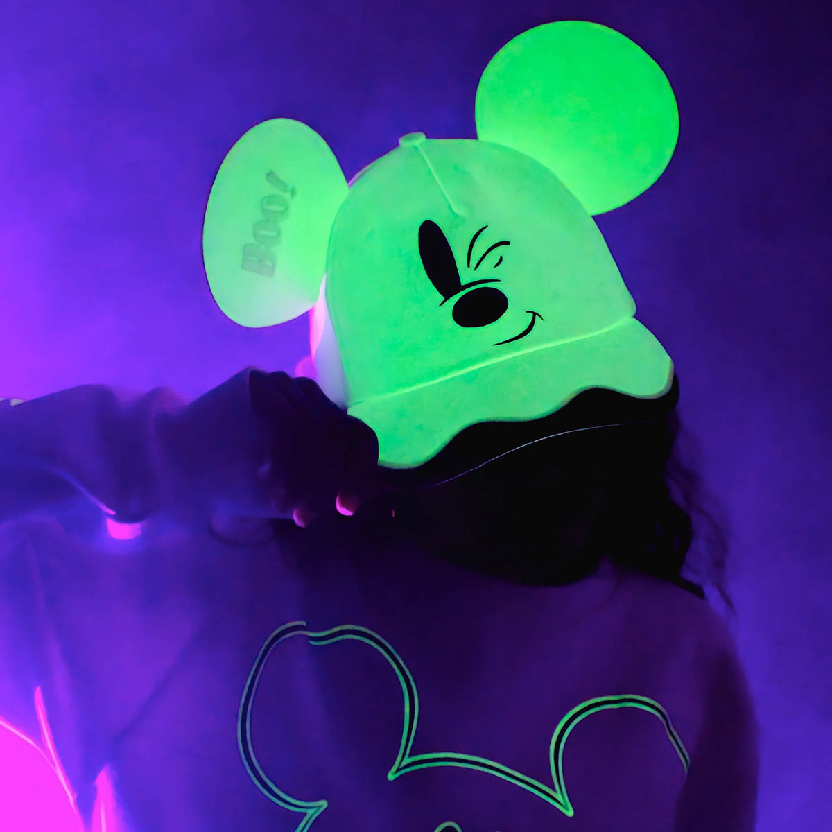 Cakeworthy Disney Mickey Mouse Ghost Ear Glow-in-the-Dark Hat - View 6