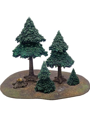 Monster Fight Club Monster Scenery Evergreen Pine Forest Tabletop Scenery Set