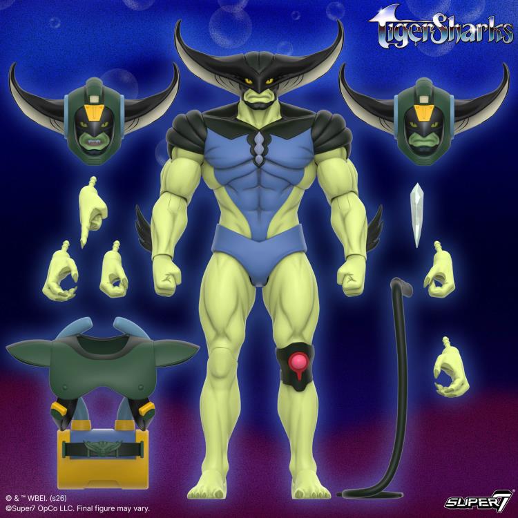 Super7 TigerSharks Ultimates! T-Ray Cartoon Series Action Figure - View 5