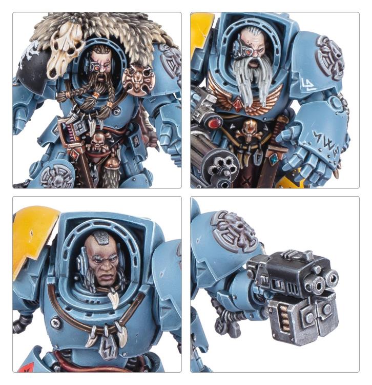 Games Workshop Warhammer 40,000 Space Wolves Wolf Guard Terminators Citadel Plastic Miniatures Set - View 5
