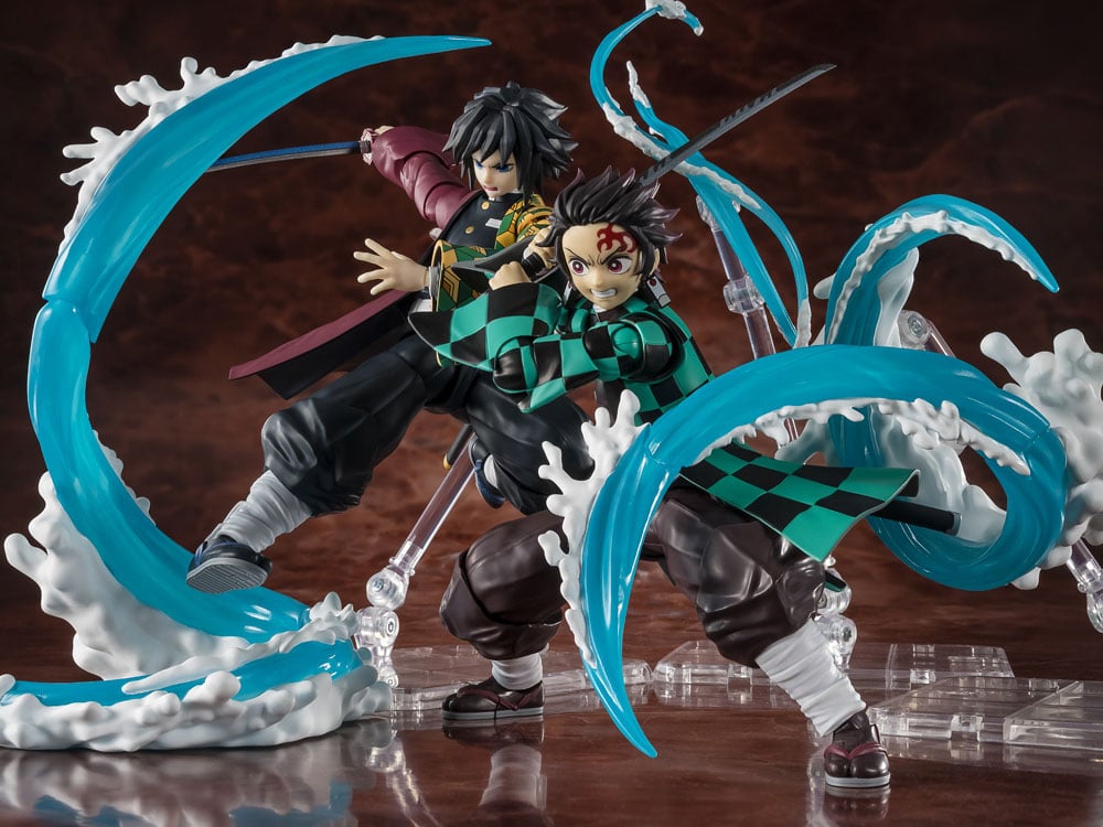 Bandai Demon Slayer: Kimetsu no Yaiba S.H.Figuarts Tanjiro Kamado & Giyu Tomioka Water Breathing Effect Parts Set - View 2