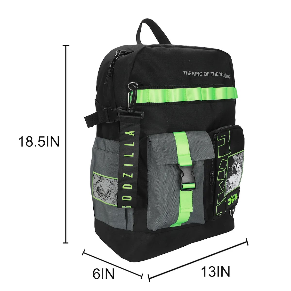 Bioworld Godzilla King of the Monsters Utility Backpack, 18.5 Inches - View 8