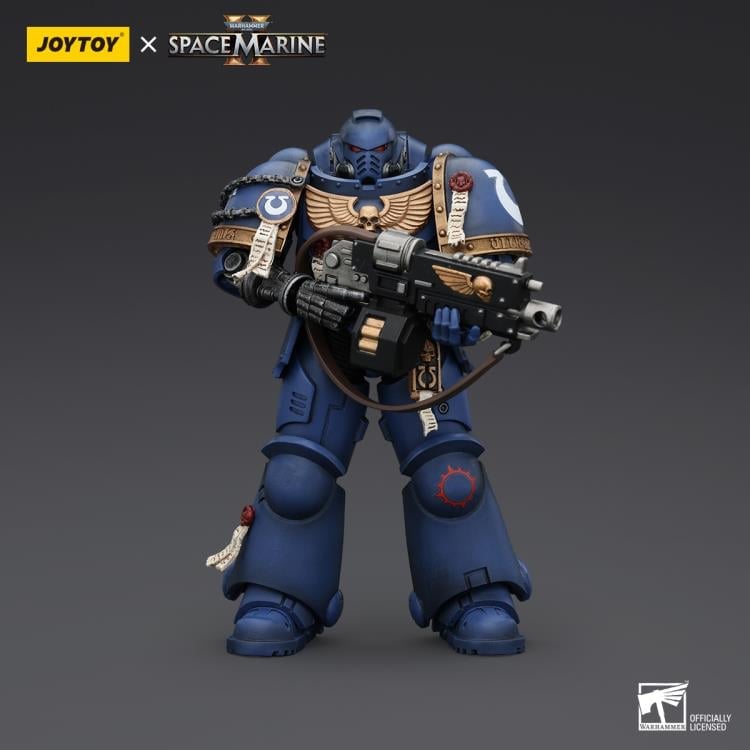 JoyToy Warhammer 40,000: Space Marine 2 Ultramarines Brother Chairon 1/18 Scale Plastic Action Figure - View 3