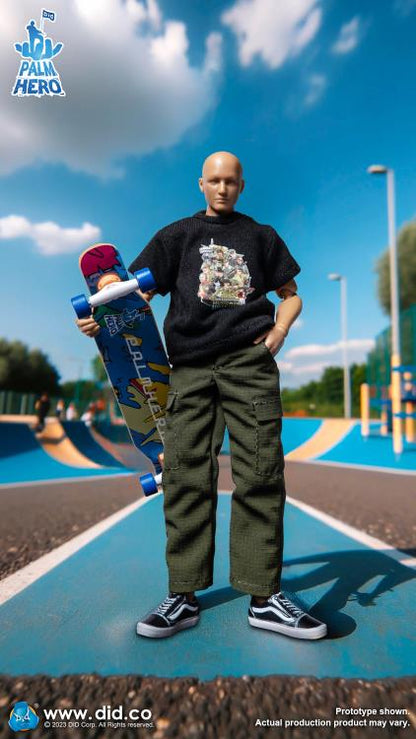 DiD Palm Hero Simply Fun Series The Skateboarder 1/12 Scale Action Figure - View 6