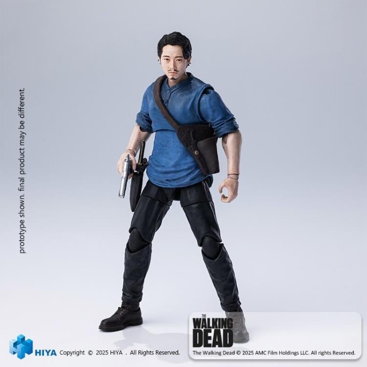 Hiya Toys The Walking Dead Exquisite Mini Series Glenn 1/18 Scale Action Figure 4-Inch - View 10
