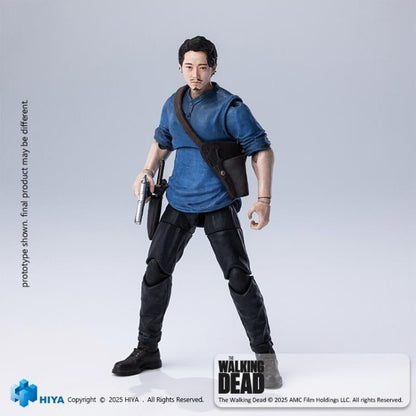 Hiya Toys The Walking Dead Exquisite Mini Series Glenn 1/18 Scale Action Figure 4-Inch - View 10