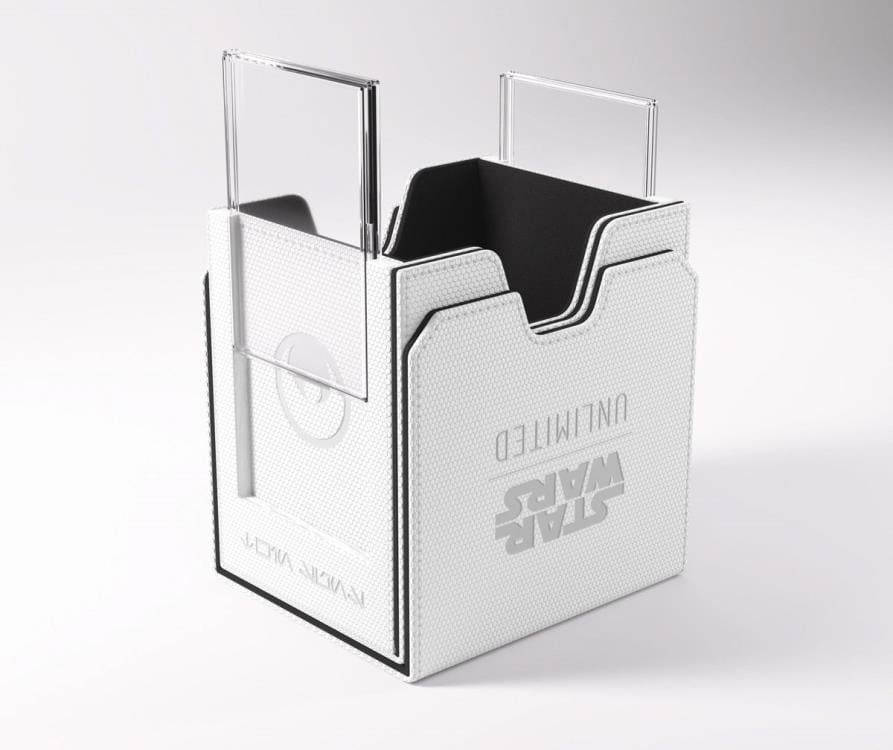 Gamegenic Star Wars: Unlimited Twin Suns White and Black Deck Pod in Hexafyber Material - View 6