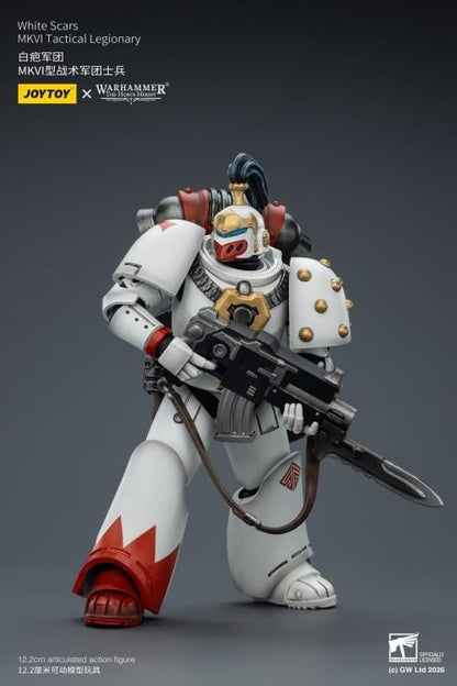 JoyToy Warhammer The Horus Heresy White Scars MKVI Tactical Legionary 1/18 Scale Action Figure - View 11