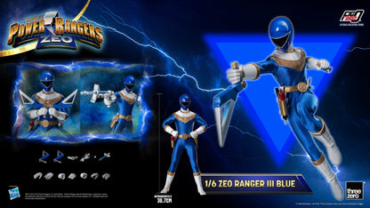 threezero Power Rangers Zeo FigZero Zeo Ranger III Blue 1/6 Scale Figure (Reissue), 12.08-Inch - View 11