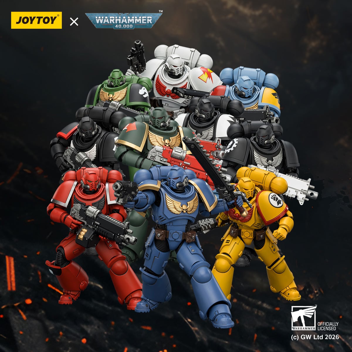 JoyToy Warhammer 40,000 White Scars Intercessor 1/18 Scale Plastic Action Figure 4.8-Inch - View 15