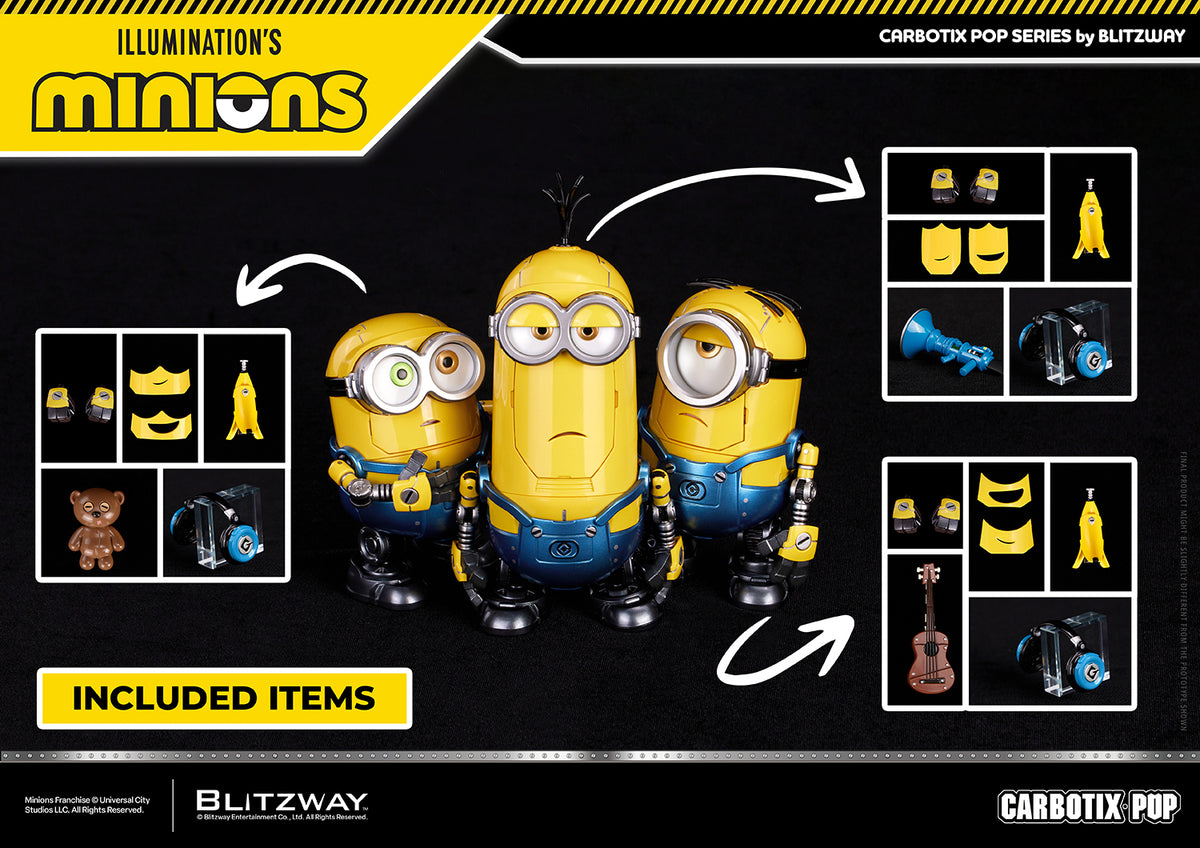 Blitzway Minions Carbotix Pop Stuart 4.5-Inch Action Figure - View 13